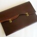 MacBook 13 Air or Pro briefcase natural leather burgundy color hand sewing