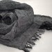 Scarf women men 100 percent natural linen by SleeWay, Linen Scarf, Scarf Linen grey color