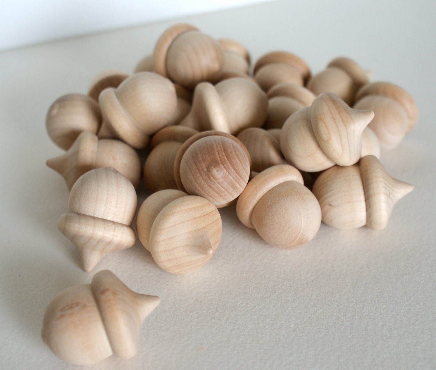 Large Wooden Acorns. 25 pieces