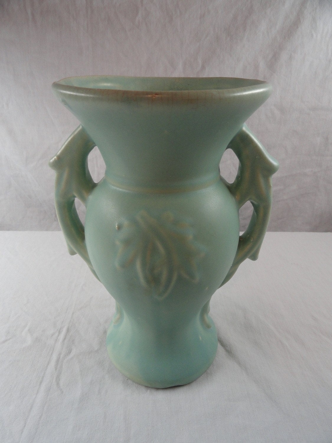 Vintage McCoy Vase Aqua Matte