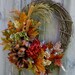 Autumn Wreath, Fall Floral Wreaths, Designer Decor, Woodland, Thanksgiving Decor