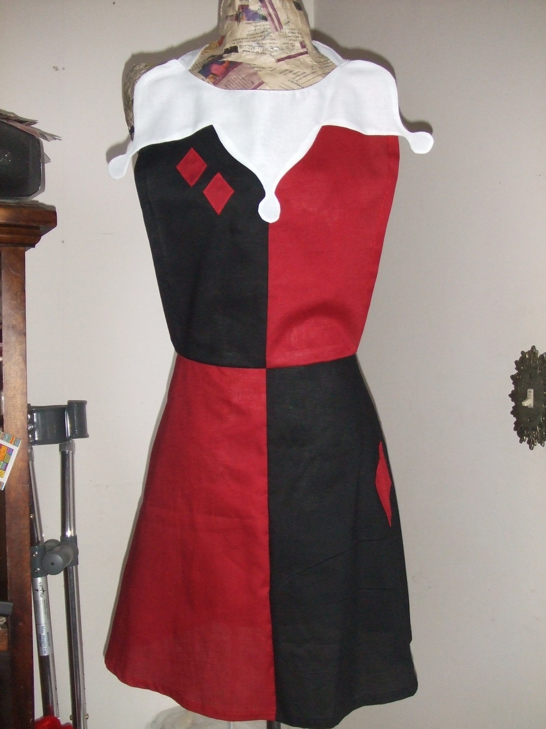 Harley Quinn Dress Pattern Harley quinn apron by