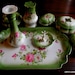 Vintage Victorian German Porcelain 8 pc Complete Ladies Dresser Set Make Offer