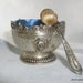 Vintage Silverplate Open Salt Cellar Set w Lion Heads Downton Abbey Style
