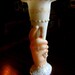 Antique Victorian Hand Vase 1800s English Bristol Glass