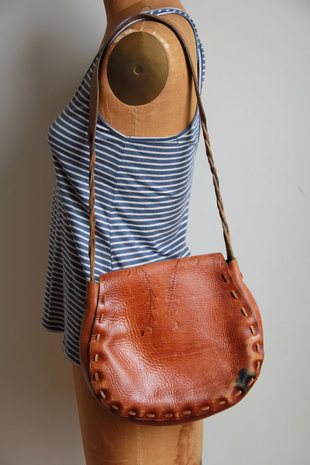 Vintage Braided Leather Bag by WannaTalkAboutIt on Etsy