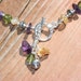 amethyst, peridot and citrine anklet