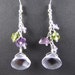 cute lilic and amethyst dangle earrings