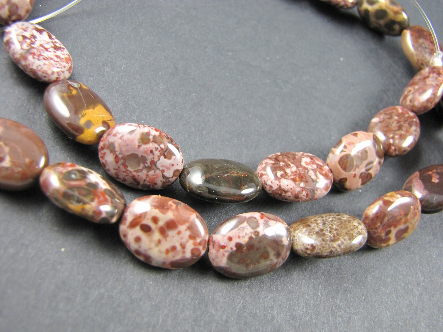 multi colored chohua jasper gemstone beads by sweetstonesjewelry