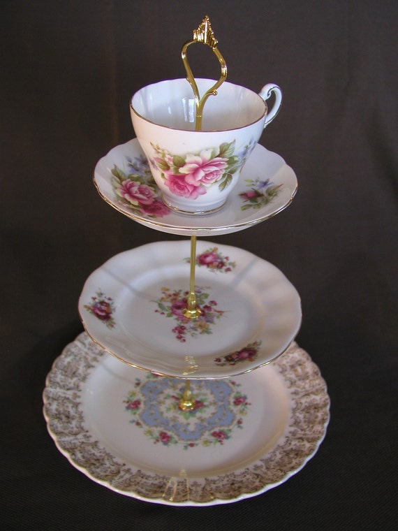 3 Tier Tea Stand For Tea Parties Weddings Showers FREE