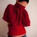 Red blended crochet wool top