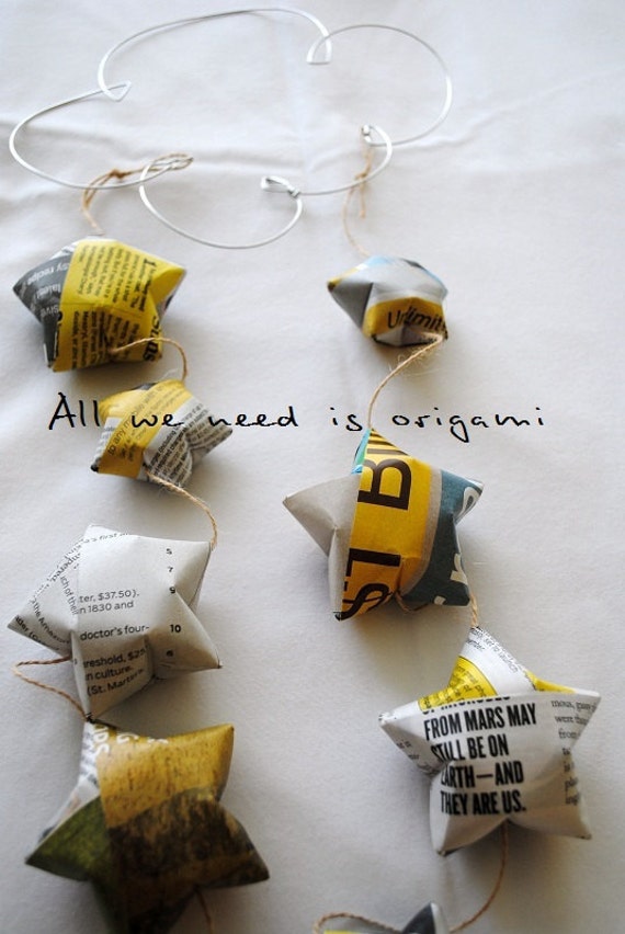 NURSERY BABY MOBILE origami by by lamarquesakids on Etsy