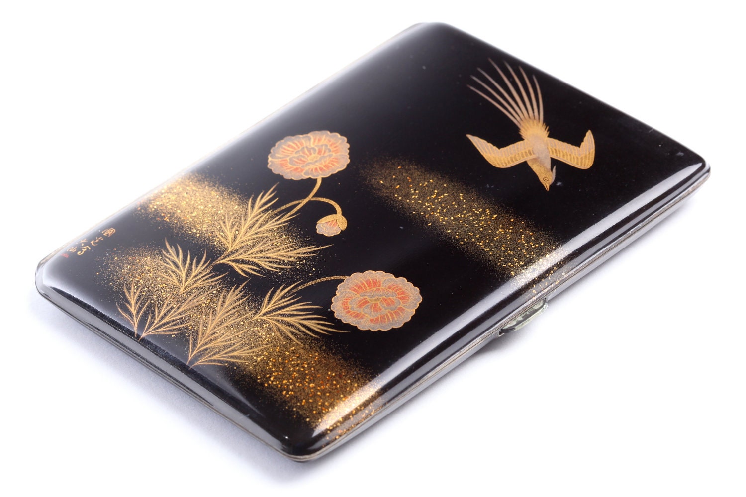 VINTAGE JAPANESE LACQUER Cigarette Case Japan Circa 1930s