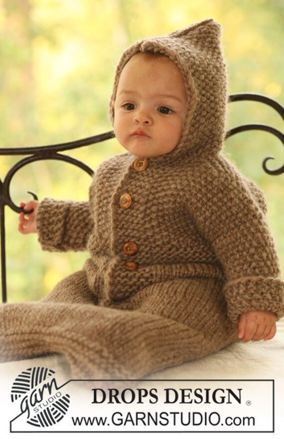 Hand Knit Baby Bunting 03 Months