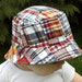 reserved listing for rachellauren12, seaside patchwork plaid bucket hat with chin strap - LAST ONE