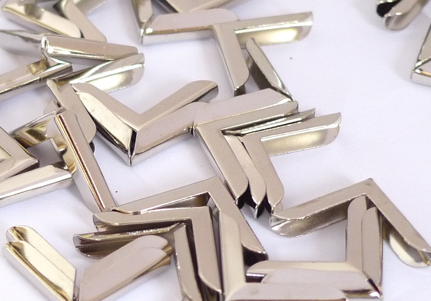 100 Silver Metal Book Corners Bookbinding Scrapbooking