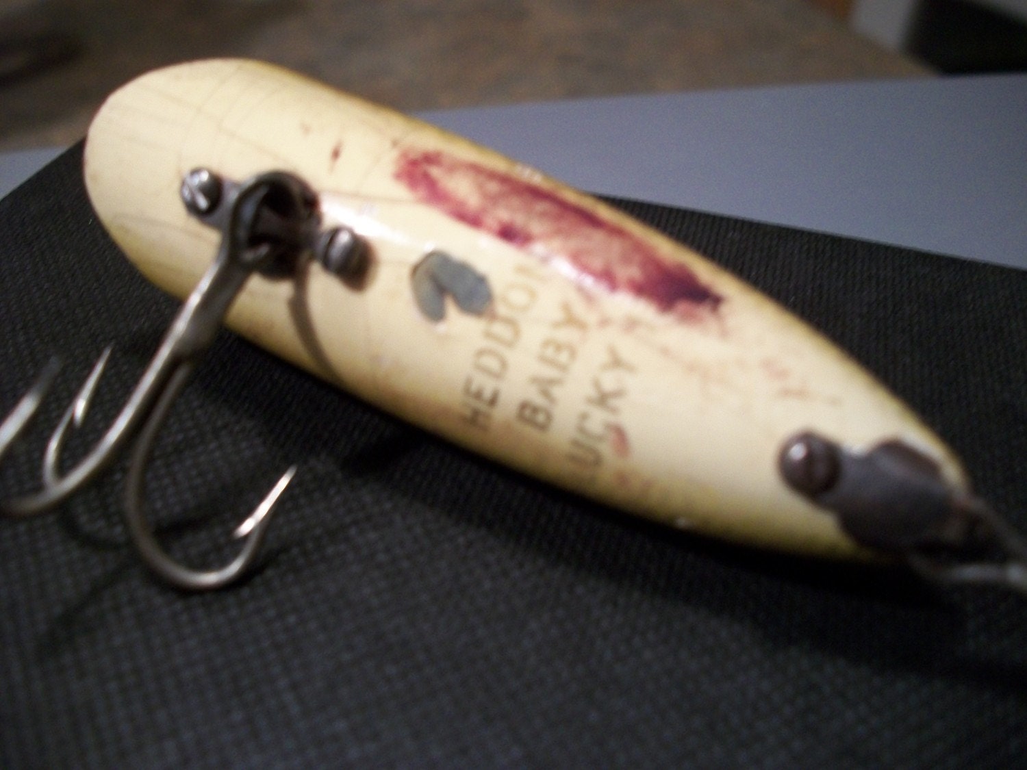 Antique Heddon Baby Lucky 13 Perch Fishing Lure by pickersbliss