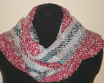 Silk and Rayon Handwoven Scarf (820)