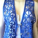 Vintage Adorable Lattice Style Blue Rayon Vest Sz Small
