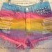 Vintage Levis High Waisted Hand Dyed Denim Shorts - Studded--Waist 31 inches