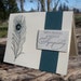 Stamped Peacock Feather Sympathy Card
