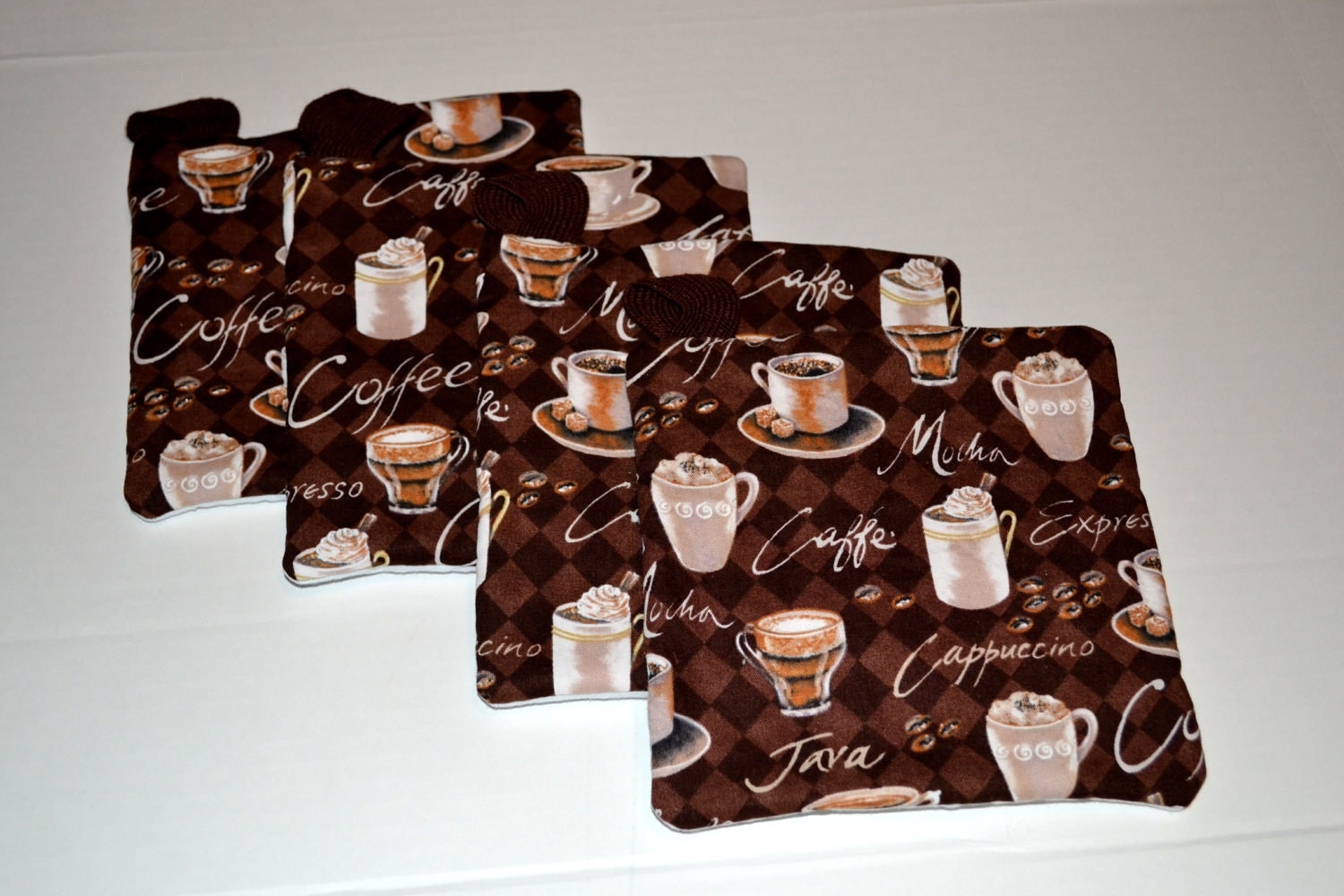 Hot Pads Pot holders Coffee Theme Kitchen by amytopstitching