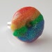 Rainbow sparkling donut ring