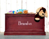 distressed toy chest