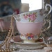 Tea for Two - Set of Two Vintage English Fine Bone China Teacups and Saucers