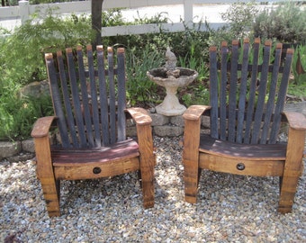 Wine Barrel Adirondack Chair