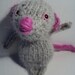 Tiny the Little Knitted Grey Mouse