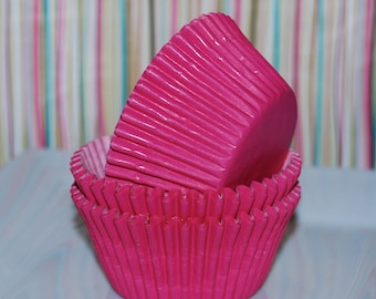 cupcake liners (100) count - Raspberry bright pink cup cake liners baking cups muffin cups standard size grease proof