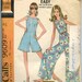 1960s McCalls 9609 Vintage Sewing Pattern Misses Pantdress in Two Lengths Bust 32 1/2