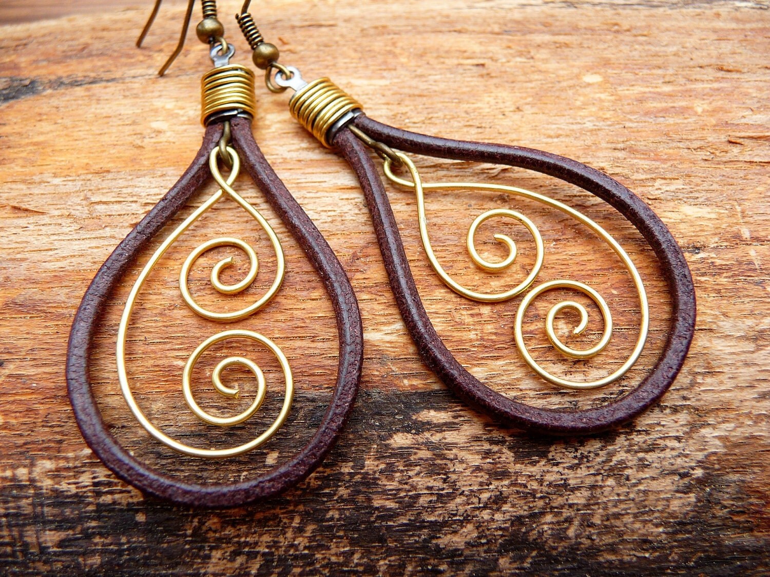 symbol meaning new beginning Meaningful Leather Maori playfully Earrings Koru & symbol