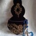 Vintage French velvet trinket wall holder (reserved for Justine)