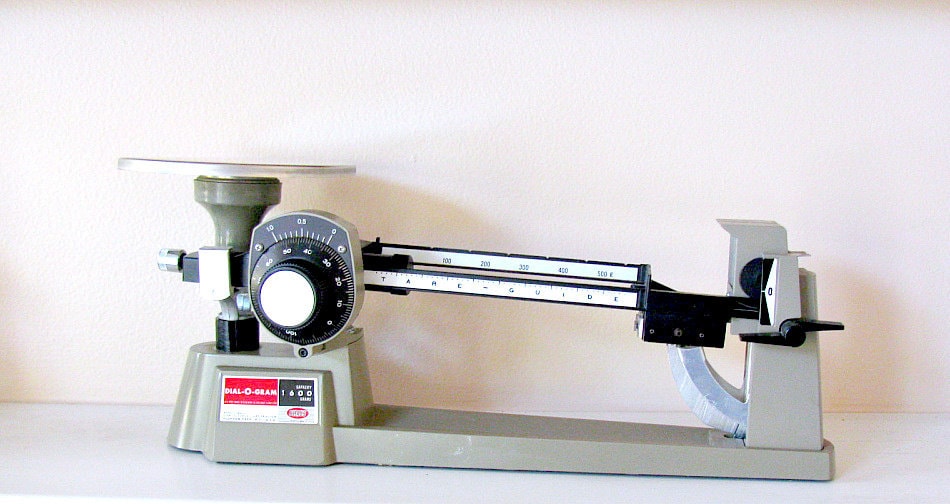 Vintage Ohaus Dial O Gram Balance Scale Series 1600