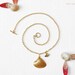 Black friday- Cyber monday Sale. Gold Shell Charm Necklace " Sea Shelly"