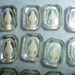 set of 18 holy mary intaglio glass tourmaline colored octagon cushion cabochons