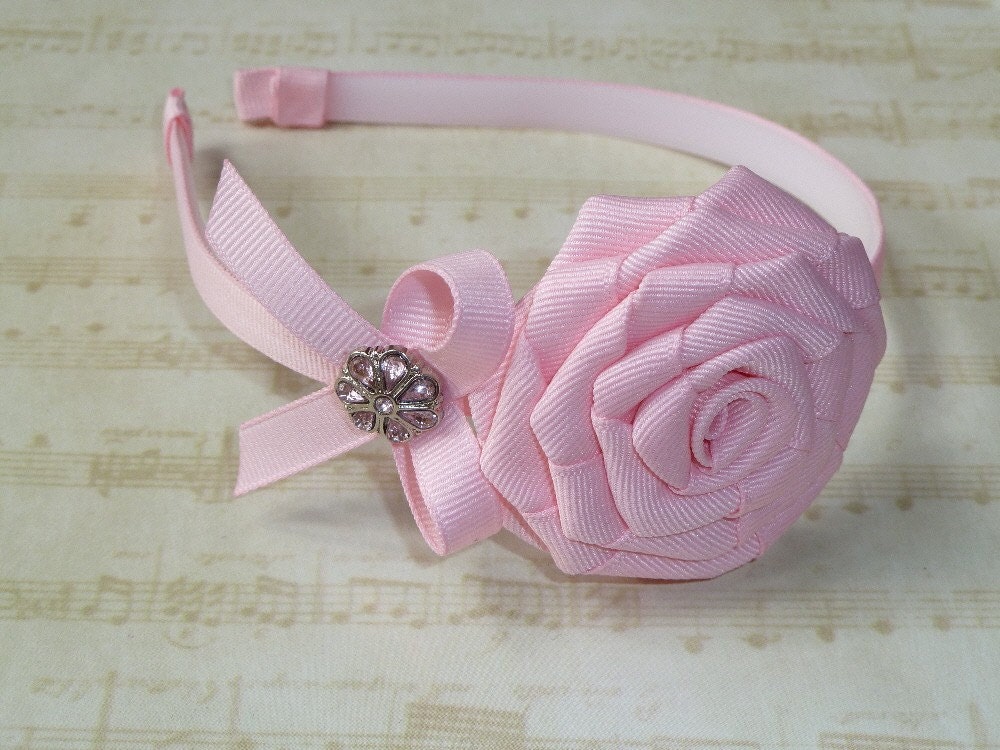 Flower Headband Girl Flower Headband by BlossomheadsBoutique