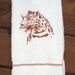 Jaguar Silhouette Embroidered bathroom hand towel.