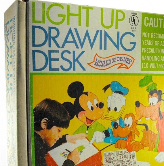 Disney vintage light box drawing desk tracing by ToyBoxVintage