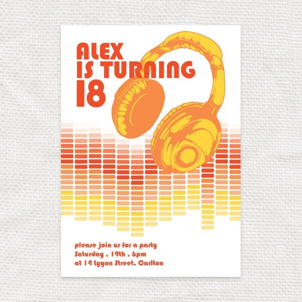 Printable birthday invitation teenage party invite teen by iDIYjr