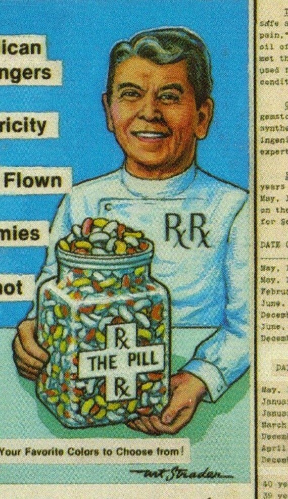 Ronald Reagan Political Cartoon / [political cartoon by harold maples