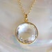 SALE - Gold Clear Crystal Quartz Necklace