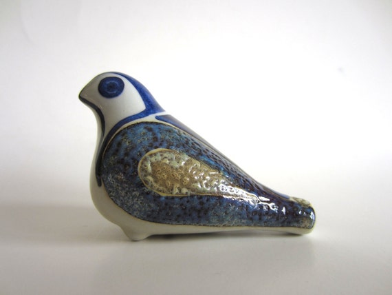 Royal Copenhagen Bird Whistle Blue White Gold by pillowsophi