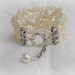 Bridal Cuff bracelet,Infinity Styles,White freshwater pearls, Sea white waves, JUST PEARLS-mother of the bride jewelry