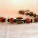 Ethnic necklace - warm combination of brown and yellow