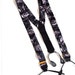 Vintage Silk Suspenders. Paisley Charcoal Suspenders Leather & Silk Braces. Eveteam