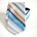 Retro Men's Tie/ Light Blues and Tans Striped Vintage Necktie. Eveteam