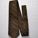 50's Skinny Necktie. Vintage Men's Tie in Olive Green w/Yellow & Red. Eveteam